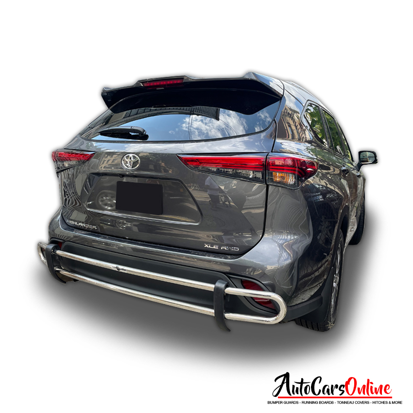 Vanguard Offroad Rear Bumper Guard Double Pipe for a 2020-2023 Toyota Highlander